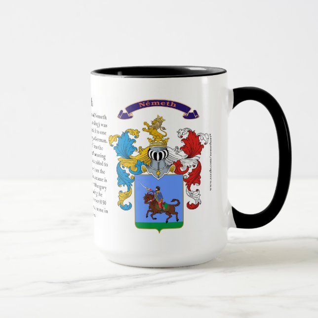 Mug Manteau de famille de Nemeth des bras (Droite)