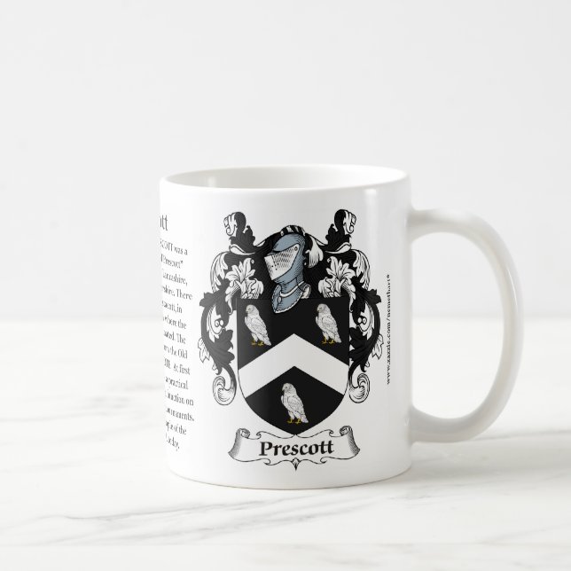 Mug Manteau de famille de Prescott des bras (Droite)