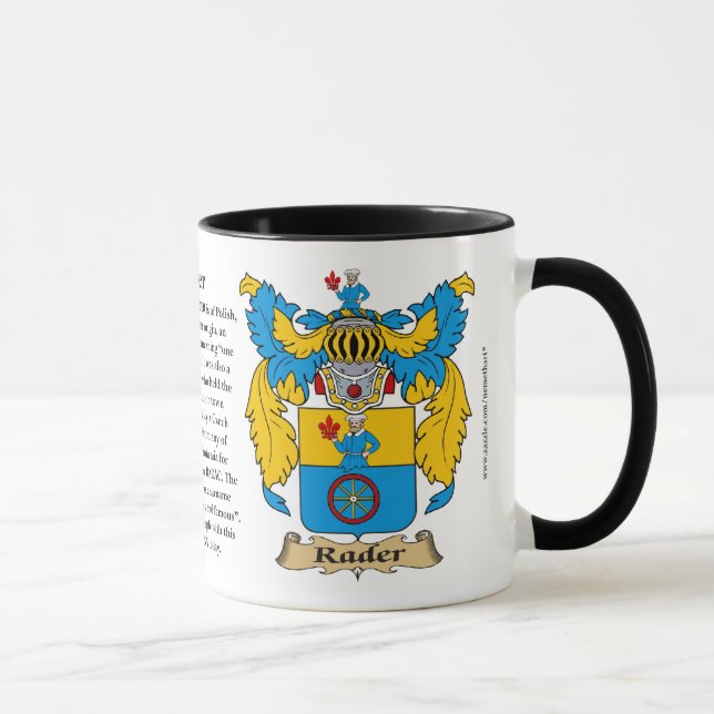Mug Manteau de famille de Rader des bras (Droite)