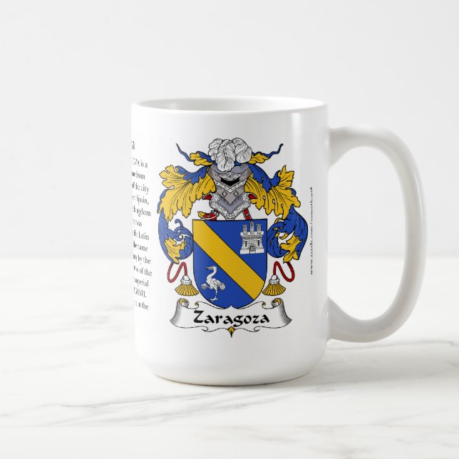 Mug Manteau de famille de Saragosse des bras (Droite)