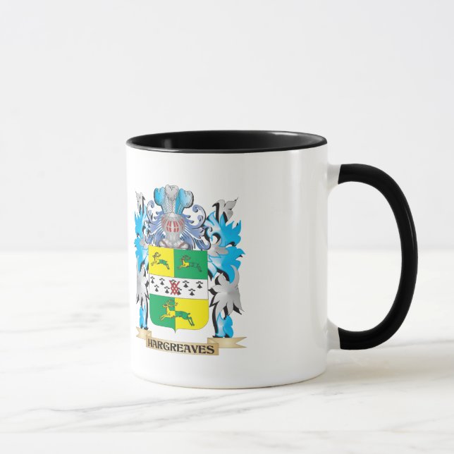 Mug Manteau de Hargreaves des bras - crête de famille (Droite)