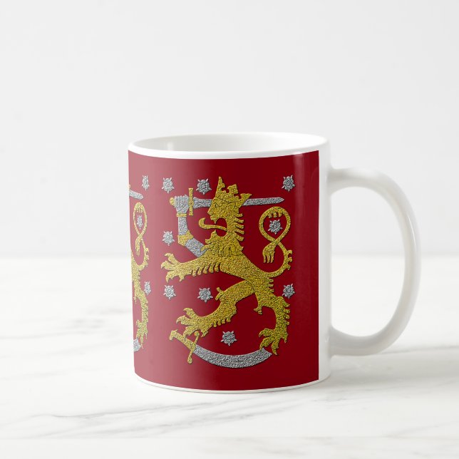 Mug Manteau de la Finlande de regard de relief de bras (Droite)