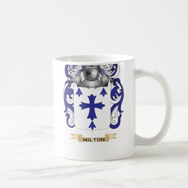 Mug Manteau de Milton des bras (crête de famille) (Droite)