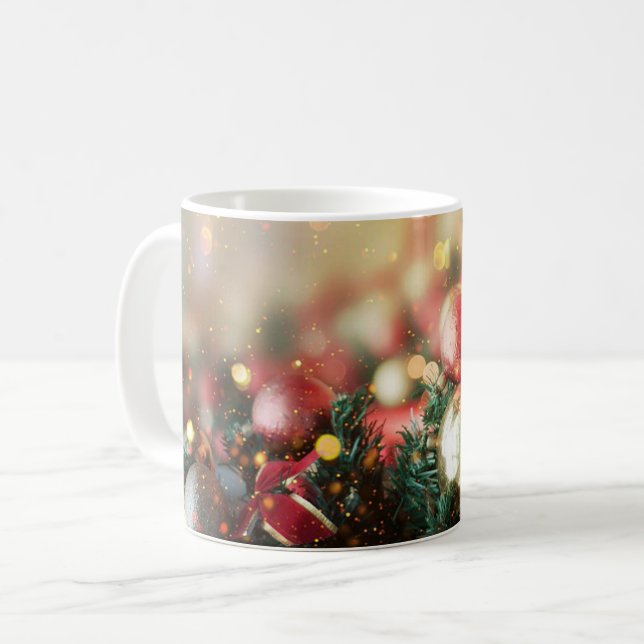 Mug Manteau décoratif de Noël de la couronne (Devant gauche)