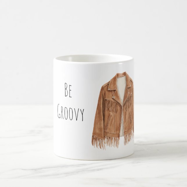 Mug Manteau en faux cuir à franges Be Groovy (Centre)