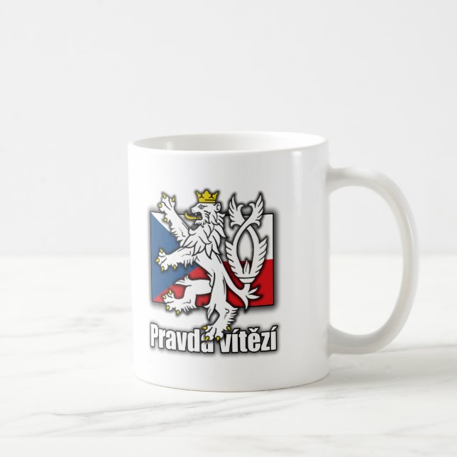 Mug Manteau tchèque de lion de drapeau de bras (Droite)