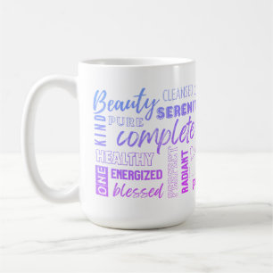 Mug Mantra du matin Je SUIS Inspirationnel Mots Vibe É