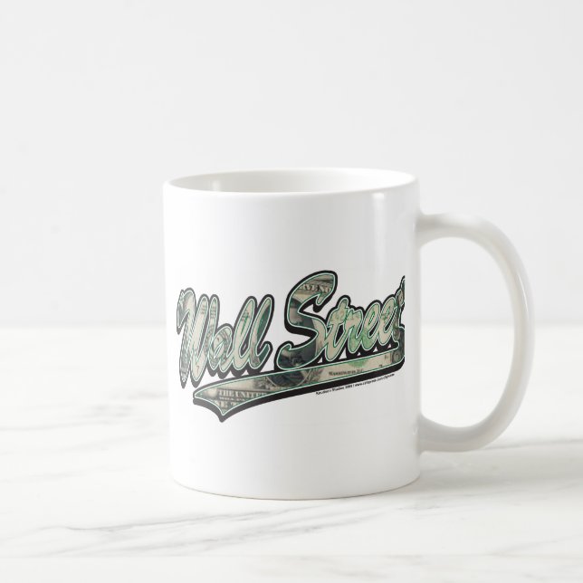 Mug Manuscrit de base-ball de Wall Street, finance (Droite)