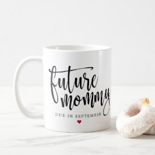 Mug Manuscrit noir balayé future par maman