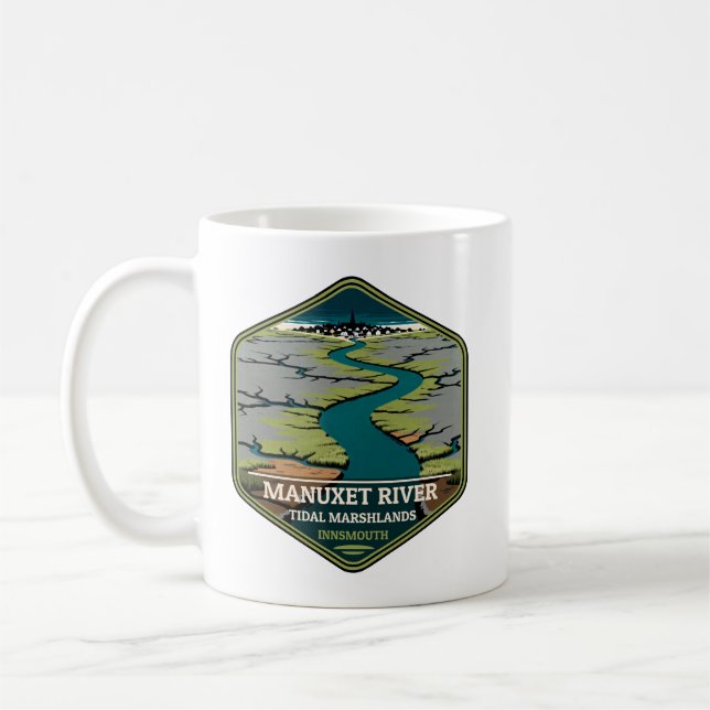 Mug Manuxet River Tidal Marshlands Innsmouth Vintage (Gauche)