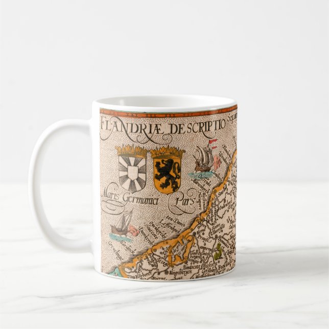 Mug Map of the county of Flanders (1609) (Gauche)