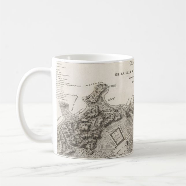 Mug Mapa da cidade do Rio de Janeiro (1820) (Gauche)