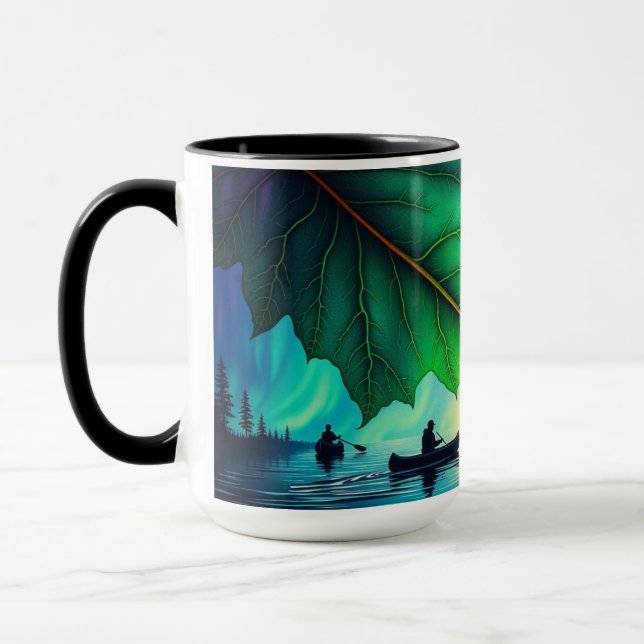 Mug Maple Aurora Canoe River Guidance Blue (Gauche)