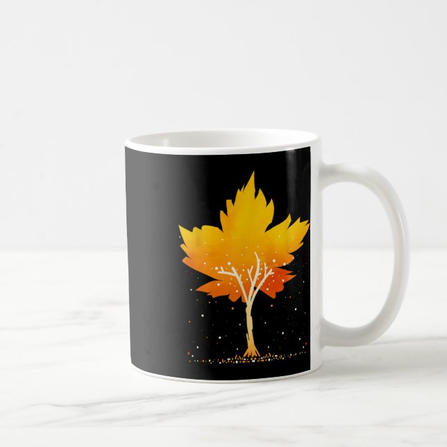 Mug Maple Leaf Arbre d'automne Orange Fall Leaves (Droite)