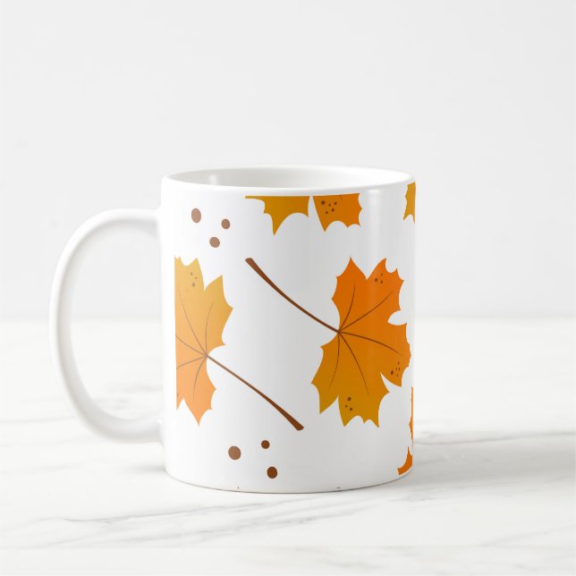Mug Maple Mirth : Feuilles d'automne de dessin (Gauche)
