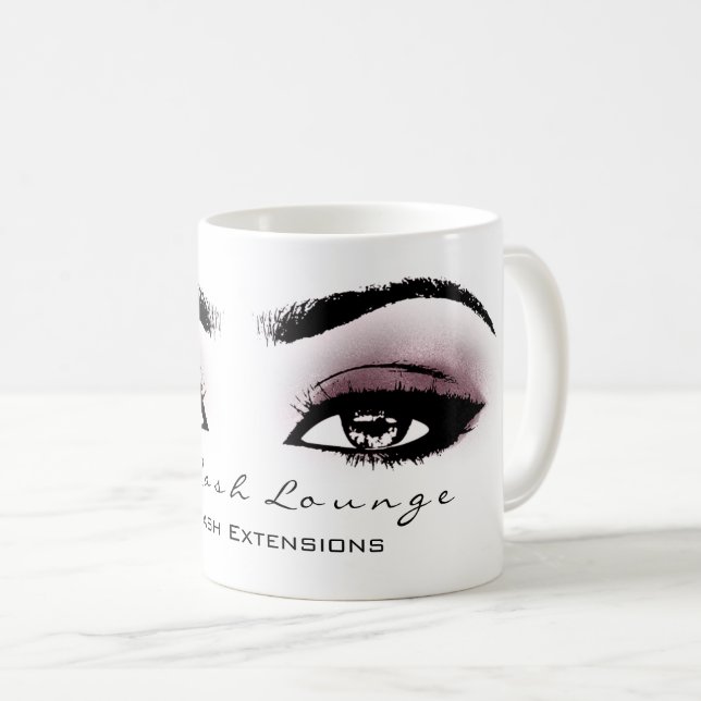 Mug Maquillage Artiste Eyelash Extension Eggplant Oeil (Devant droit)