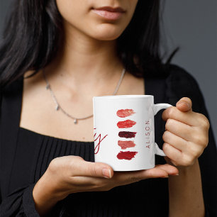 Mug Maquillage artiste nom rouge à lèvres couleurs nua