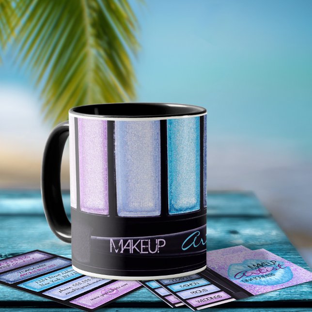 Mug Maquillage Artiste Violet Bleu Eyeshadow (Créateur téléchargé)