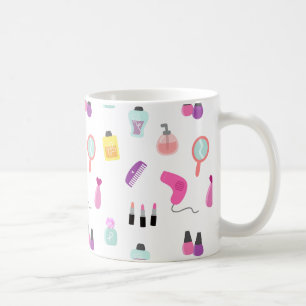 Mug Maquillage Girly, beauté, motif de toilettage