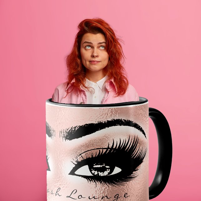 Mug Maquillage oculaire de l'extension Lash Artiste St (Lash Extension Eye Makeup Artist Studio Rose Blush Mug)