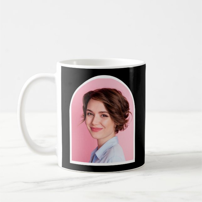 Mug Maquilleuse Noir Et Blanc Photo Mignonne  (Gauche)