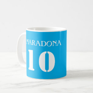 MUG MARADONA 10 / NAPOLI JERSEY AUTOGRAPHIE IMPRIMÉE M
