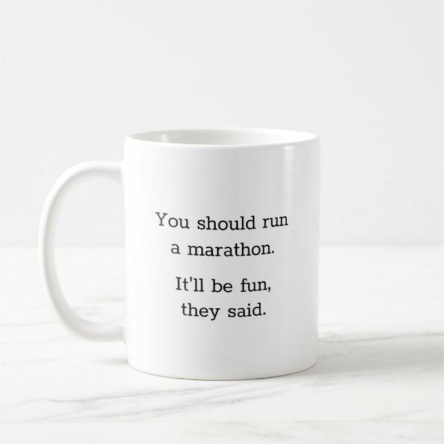 Mug Marathon amusant (Gauche)