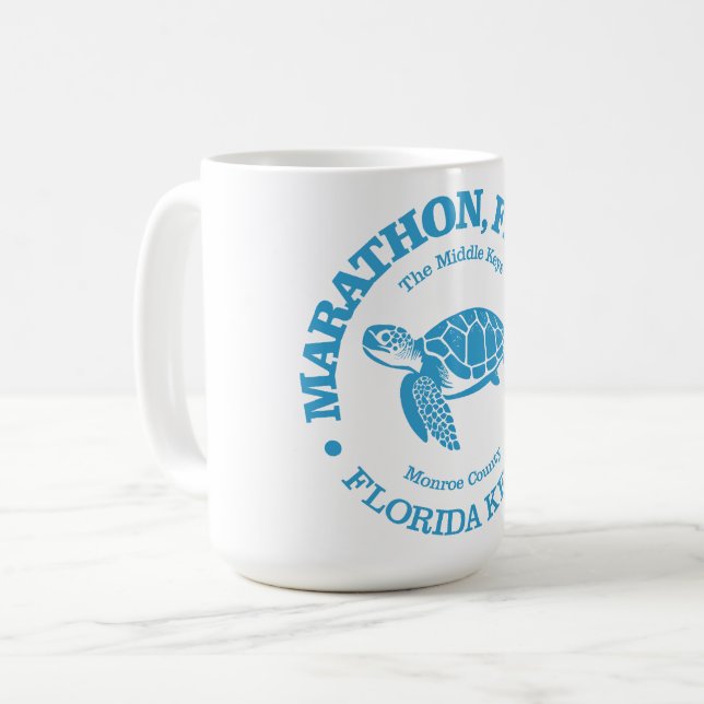 Mug Marathon (tortue de mer) (Devant gauche)