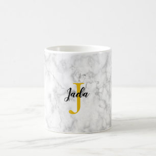 Mug Marbre blanc de la muqueuse initiale