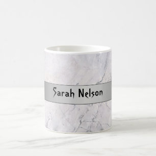 Mug Marbre blanc-gris doux