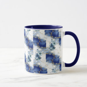 Mug Marbre Bleu Élégant