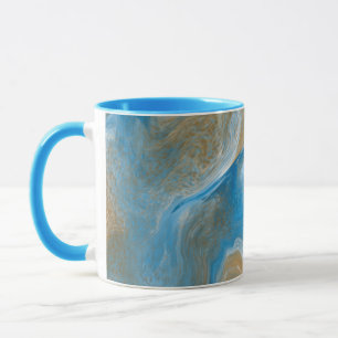Mug Marbre bleu et tan comme Art / Couleurs de plage