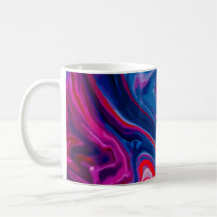 Mug Marbre bleu rouge