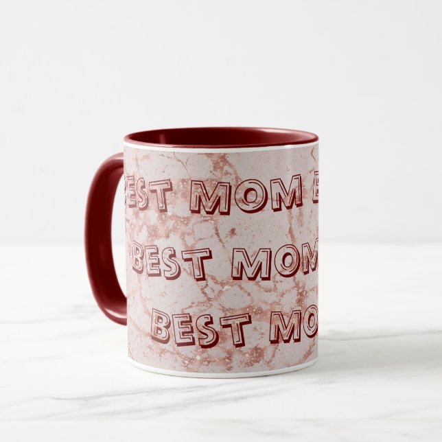 Mug Marbre de Parties scintillant rose rose rose rose  (Devant gauche)