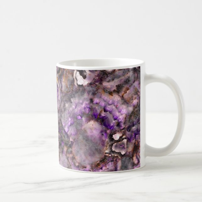 Mug marbre de quartz Abstrait améthyste (Droite)