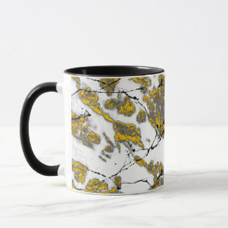 Mug Marbre doré avec veines noires motif