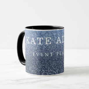 Mug Marbre doré brillant Marine noire Abstrait