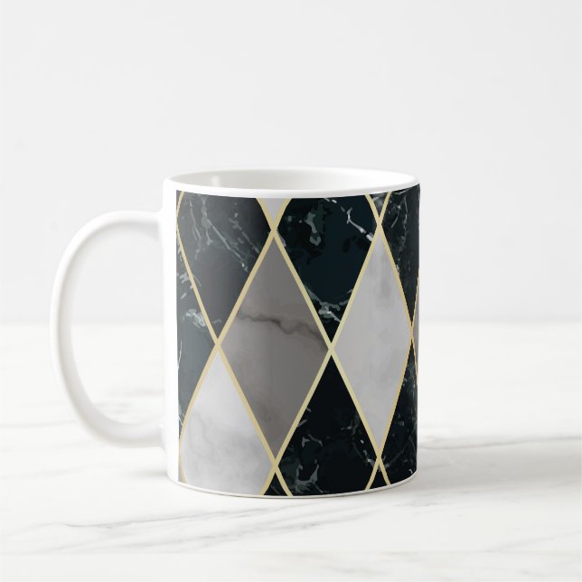 Mug Marbre géométrique : Gold Lines Luxe (Gauche)