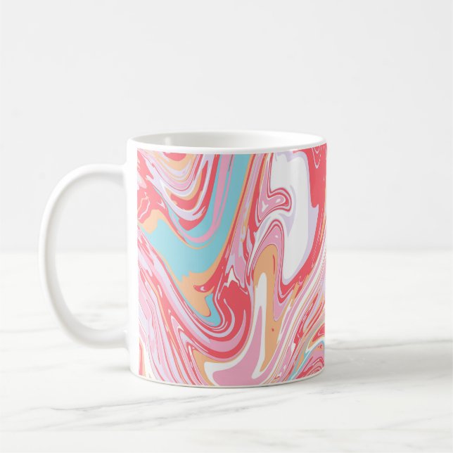 Mug Marbre liquide : tendance de l'art époxy rose (Gauche)