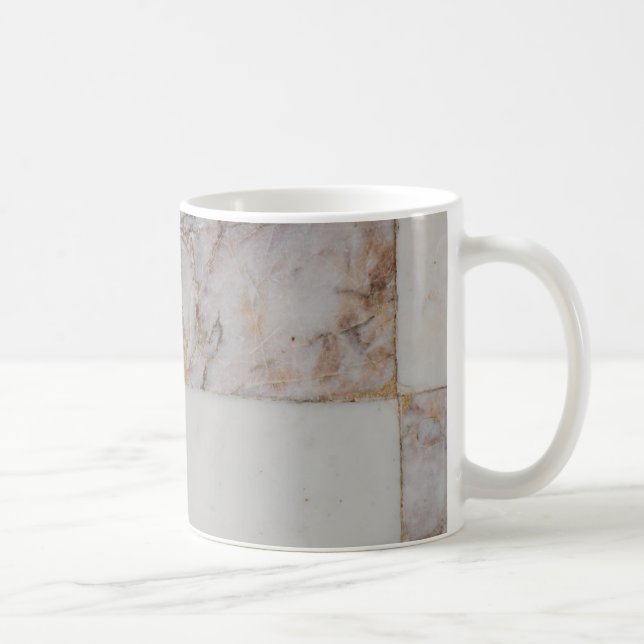 Mug marbre motif céramique blanche et marron (Droite)