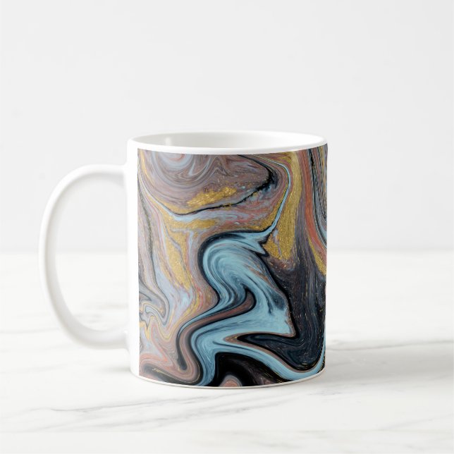 Mug Marbre Nature Artwork Parties scintillant d'or (Gauche)