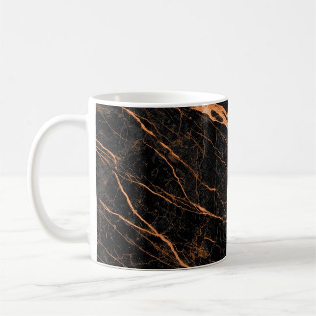 Mug marbre noir avec veines dorées, marbre emperador n (Gauche)