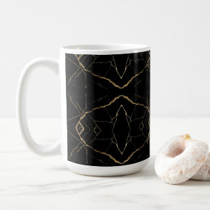 Mug Marbre noir et or moderne Luxe minimaliste