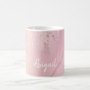Mug Marbre pailleté or rose ombré chic moderne élégant