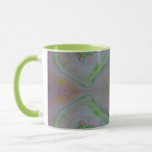 Mug Marbre Pastel Pastèque Fluide Art Lime Verte Rétro