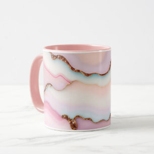 Mug Marbre rose clair Agate Collection moderne