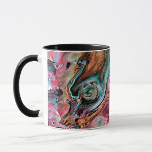 Mug Marbre rose et vert