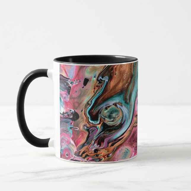 Mug Marbre rose et vert (Gauche)