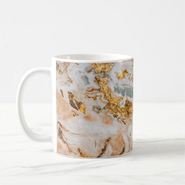 Mug Marbre tendance cool touche or   (Gauche)