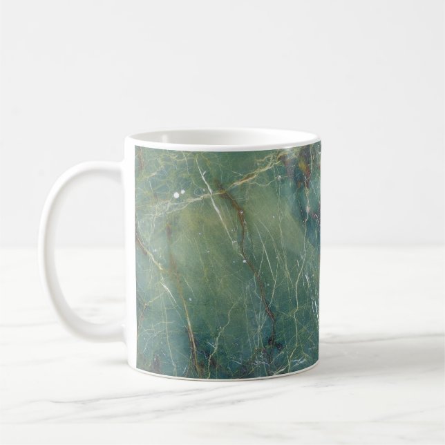 Mug Marbre vert de Malachite Texture détaillée (Gauche)